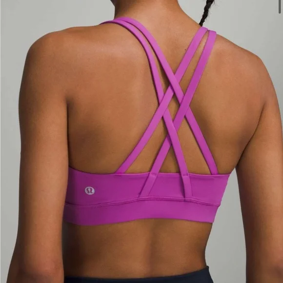 Lululemon Energy Bra Vivid Plum - Picture 3 of 7